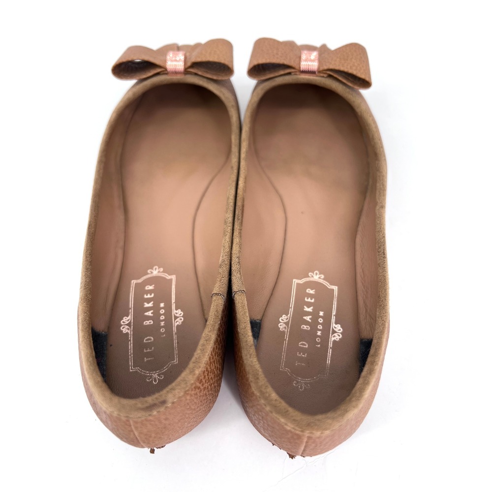 Ted Baker London Sually flats leather bow size 37 US 6.5 - Picture 2 of 10